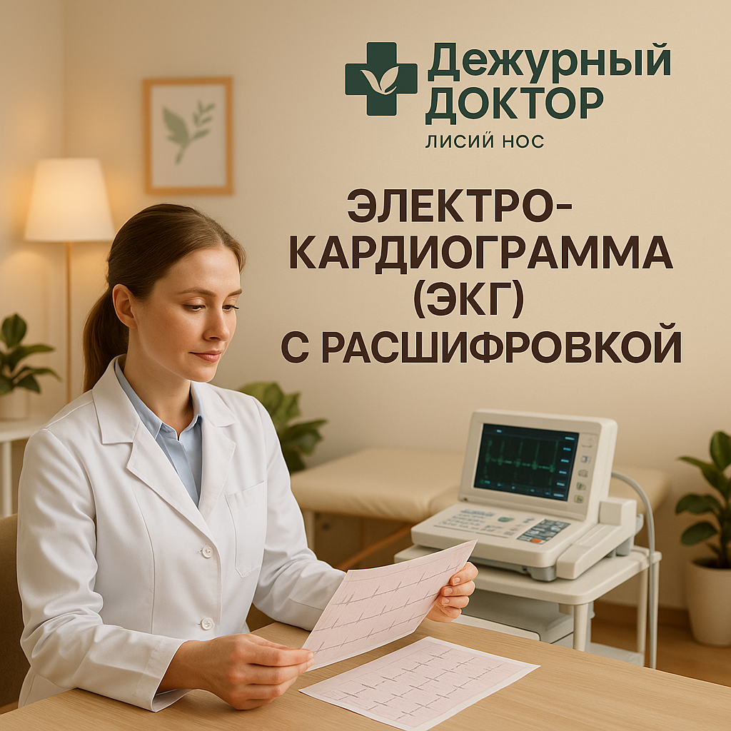Электрокардиограмма (ЭКГ) с расшифровкой